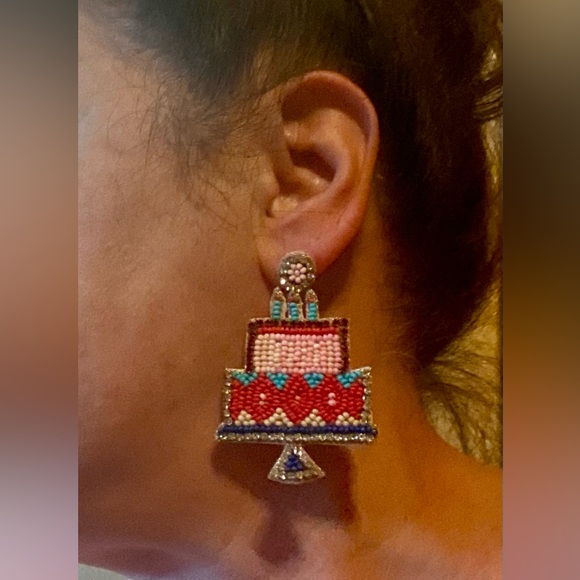 NEW Birthday cake earrings - Picture 2 of 5